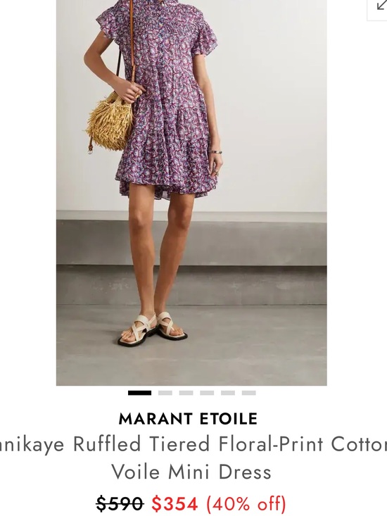 Isabel Marant Dresses & Skirts - Isabel Marant Purple Floral Ruffled Tiered Mini Dress